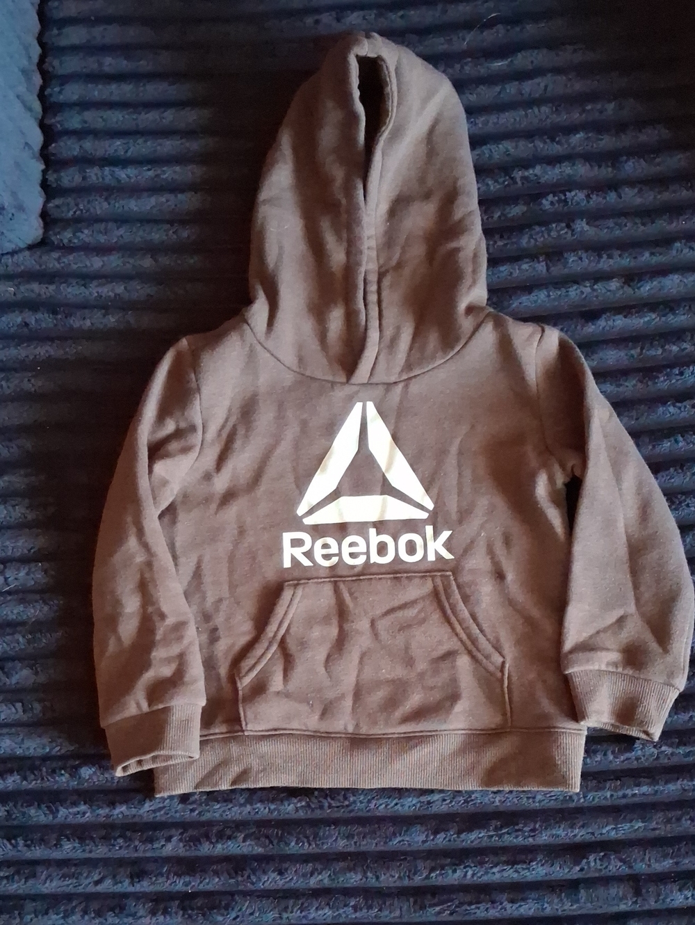 Reebok Brown Kids Hoodie with White Logo